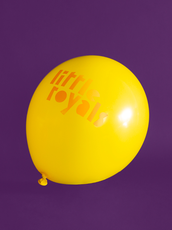 Little Royals wordmark on a balloon