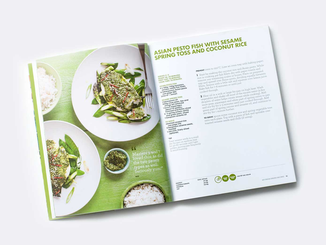 Nadia Lims' Easy Week Night Meals cook book double page spread